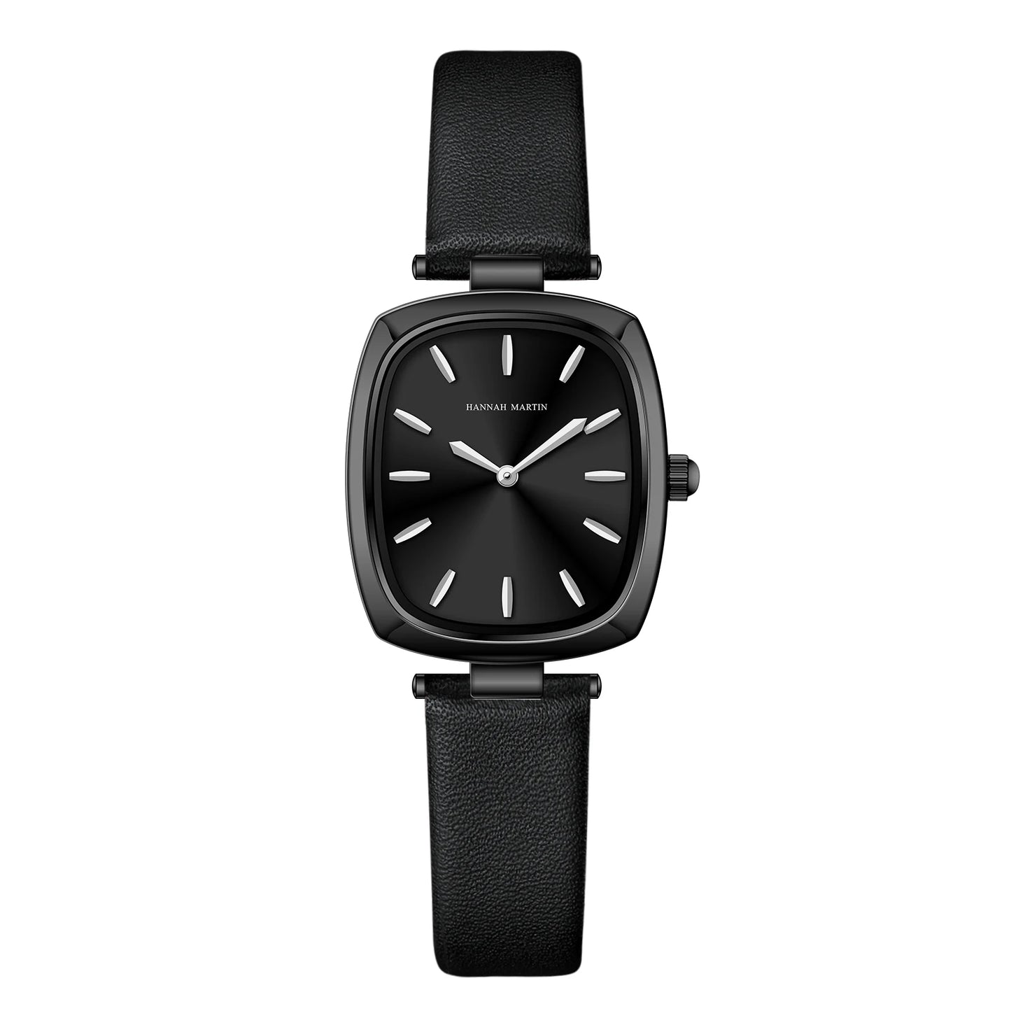 2024 New Womens Watch Hannah Martin Original Leather Rose Gold Simple Quartz Watch Top Brand 3Bar Waterproof Fashion Women Watch