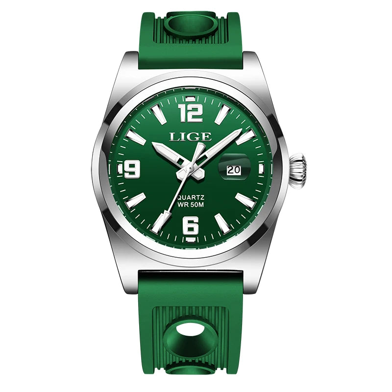 LIGE Man Watch Fashion Military Sport Quartz Calendar Watches for Men Waterproof Luminous Business Male Clock Relogio Masculino