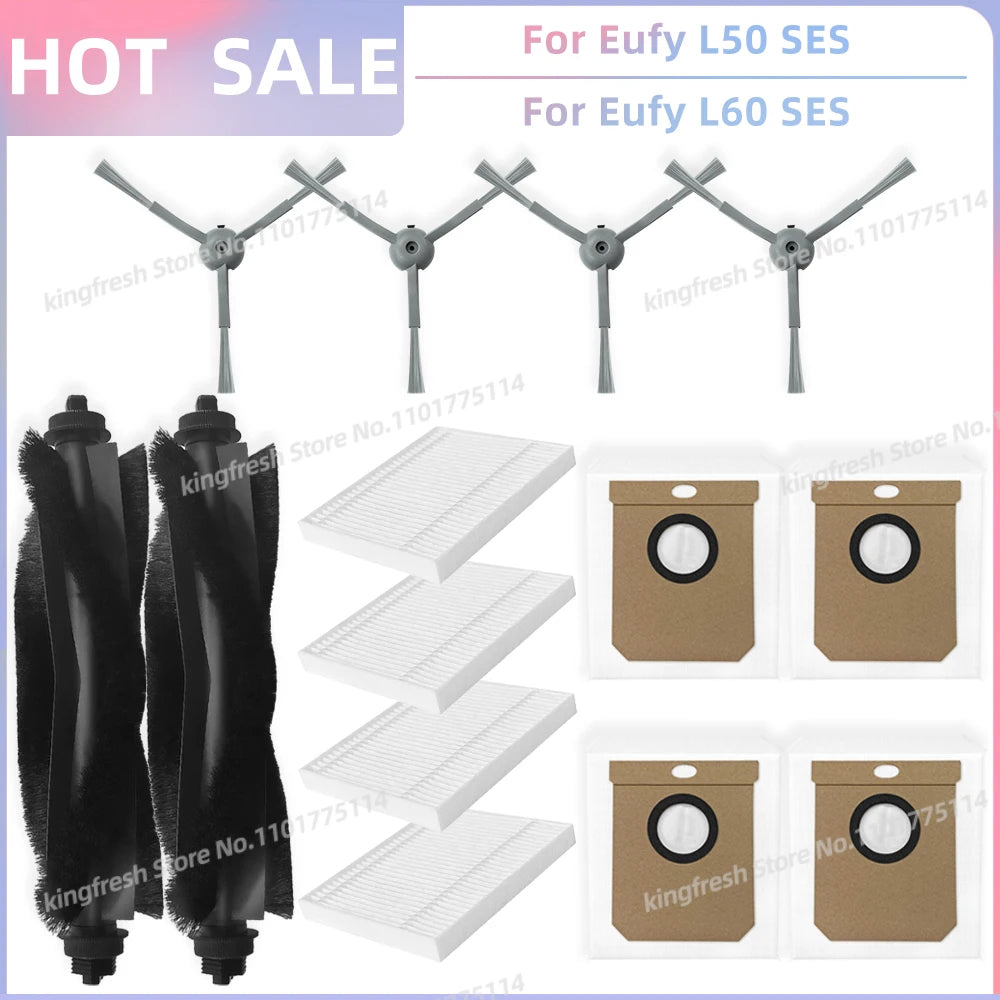 Fit For Eufy Clean L50, L50 SES, L60, L60 SES, L60 Hybrid, G50, G50 Hybrid Accessories Parts Roller Side Brush Filter Dust Bag