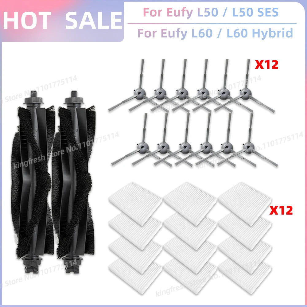 Fit For Eufy Clean L50, L50 SES, L60, L60 SES, L60 Hybrid, G50, G50 Hybrid Accessories Parts Roller Side Brush Filter Dust Bag