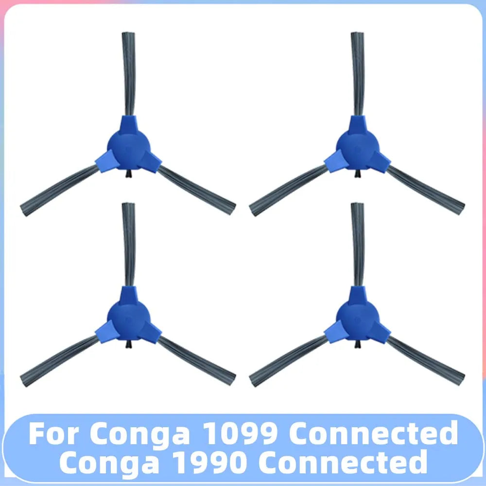 Compatible for Conga 1099 Connected / 1990 Connected Robot Vacuum Spare Parts Main Side Brush Filter Mop Replacement Accessory