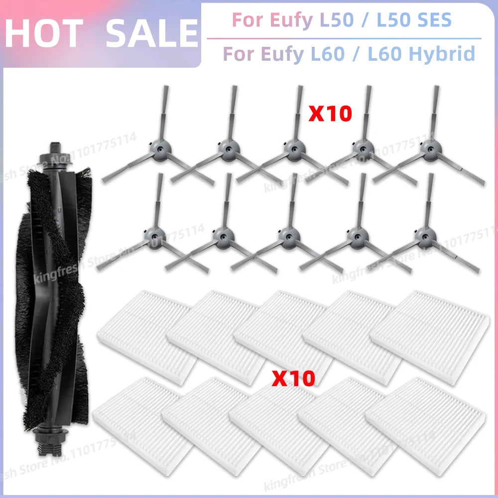 Fit For Eufy Clean L50, L50 SES, L60, L60 SES, L60 Hybrid, G50, G50 Hybrid Accessories Parts Roller Side Brush Filter Dust Bag