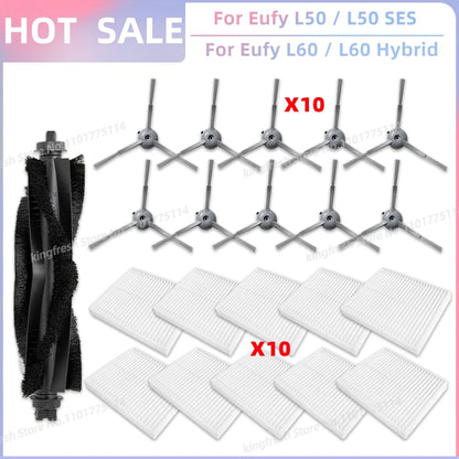 Fit For Eufy Clean L50, L50 SES, L60, L60 SES, L60 Hybrid, G50, G50 Hybrid Accessories Parts Roller Side Brush Filter Dust Bag