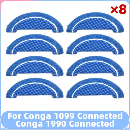 Compatible for Conga 1099 Connected / 1990 Connected Robot Vacuum Spare Parts Main Side Brush Filter Mop Replacement Accessory