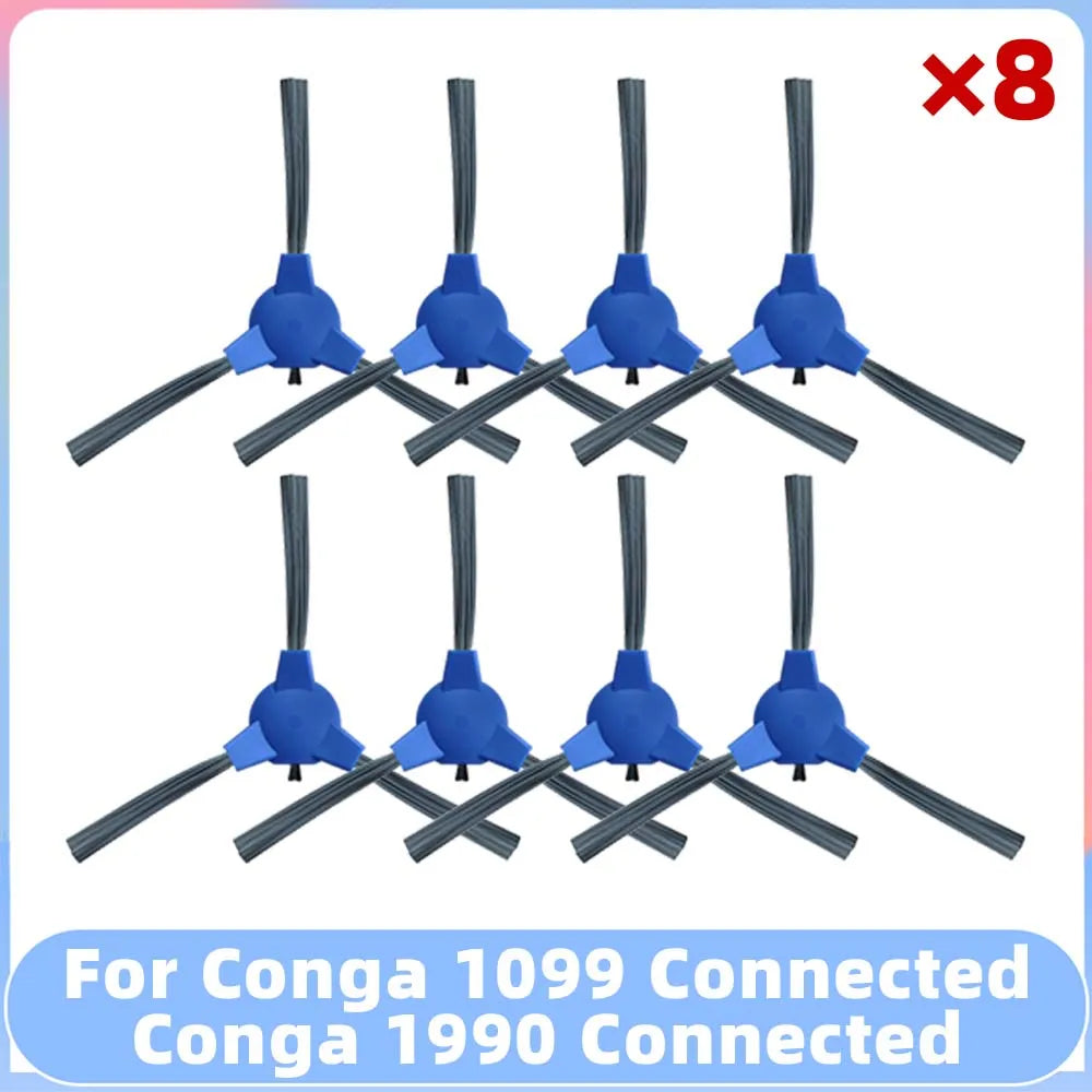 Compatible for Conga 1099 Connected / 1990 Connected Robot Vacuum Spare Parts Main Side Brush Filter Mop Replacement Accessory