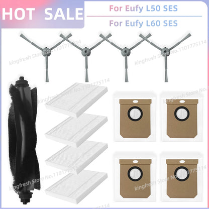 Fit For Eufy Clean L50, L50 SES, L60, L60 SES, L60 Hybrid, G50, G50 Hybrid Accessories Parts Roller Side Brush Filter Dust Bag