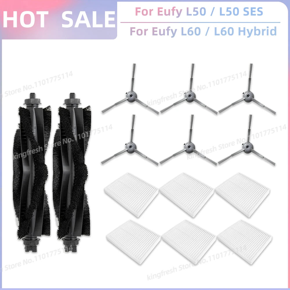Fit For Eufy Clean L50, L50 SES, L60, L60 SES, L60 Hybrid, G50, G50 Hybrid Accessories Parts Roller Side Brush Filter Dust Bag