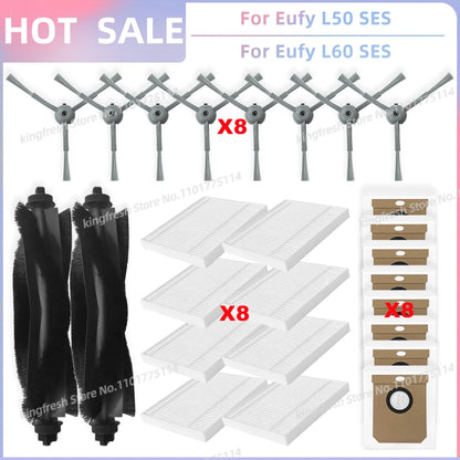 Fit For Eufy Clean L50, L50 SES, L60, L60 SES, L60 Hybrid, G50, G50 Hybrid Accessories Parts Roller Side Brush Filter Dust Bag