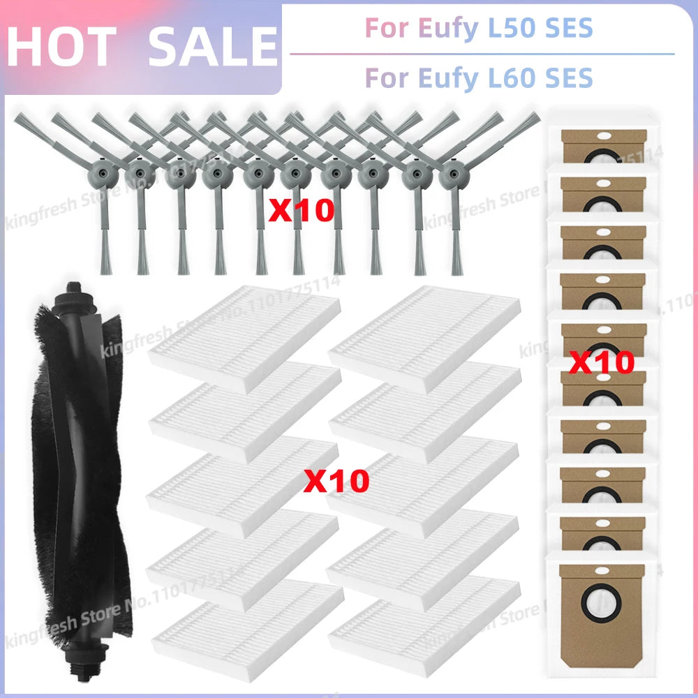 Fit For Eufy Clean L50, L50 SES, L60, L60 SES, L60 Hybrid, G50, G50 Hybrid Accessories Parts Roller Side Brush Filter Dust Bag