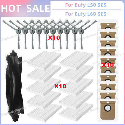 Fit For Eufy Clean L50, L50 SES, L60, L60 SES, L60 Hybrid, G50, G50 Hybrid Accessories Parts Roller Side Brush Filter Dust Bag