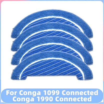 Compatible for Conga 1099 Connected / 1990 Connected Robot Vacuum Spare Parts Main Side Brush Filter Mop Replacement Accessory