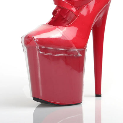 20cm waterproof platform protector shoe cover 17cm stripper high heels pole dancing shoes sandals black knee protector 6 8inch