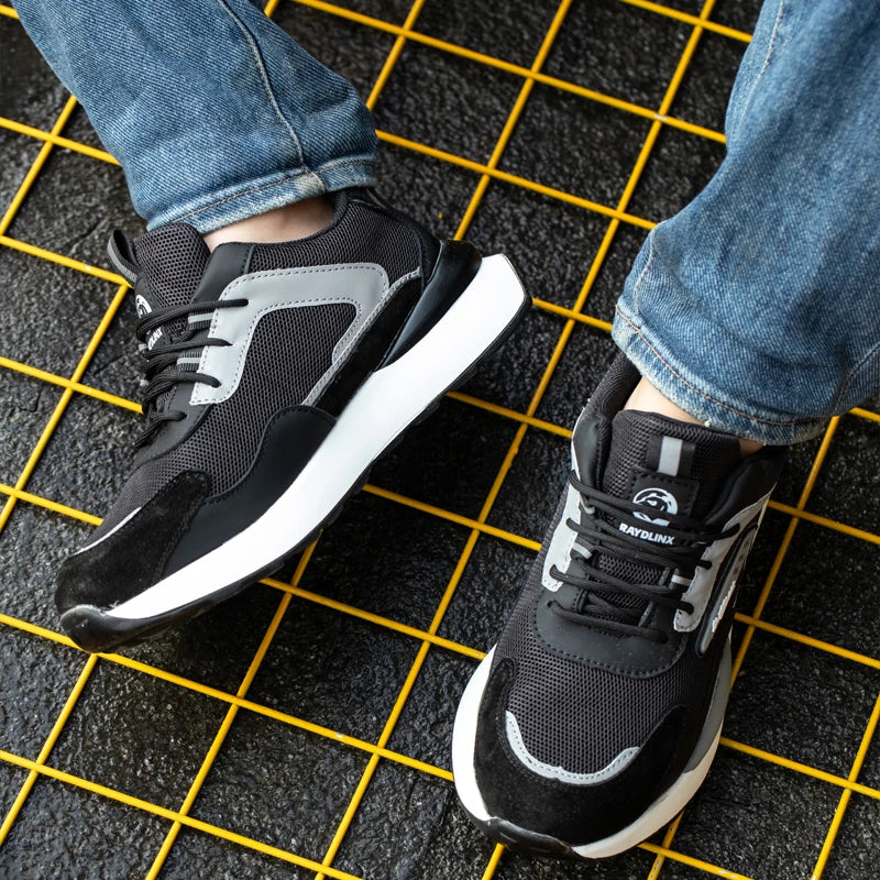 MJYTHF Men Work & Safety Boots With Steel Head Cap Work Sneakers Indestructible Shoes Anti-puncture Safety Shoes Plus Size 49