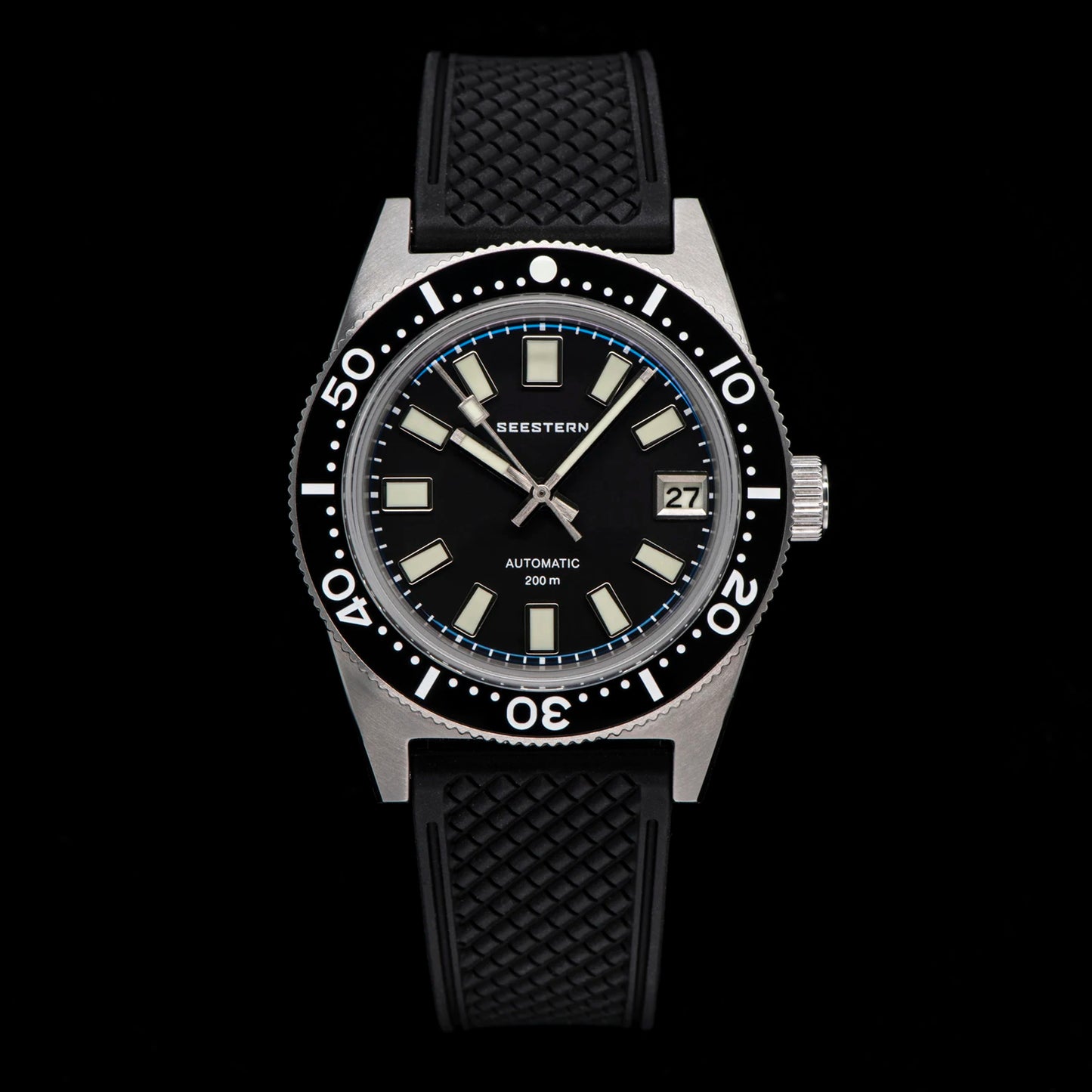 SEESTERN 62MAS Diving Watch Men Automatic Mechanical Wristwatch Luminous Bezel Waterproof NH35 Movement Sapphire Glass Bracelet