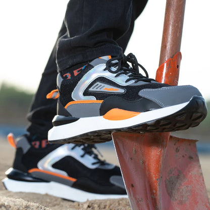 MJYTHF Men Work & Safety Boots With Steel Head Cap Work Sneakers Indestructible Shoes Anti-puncture Safety Shoes Plus Size 49