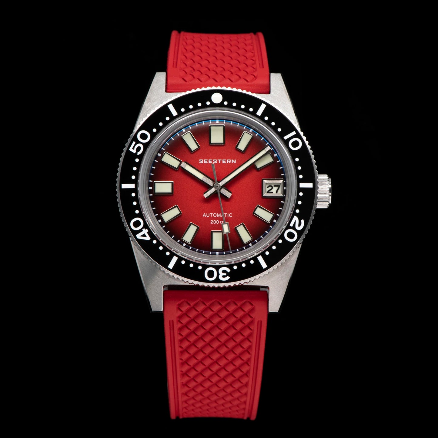 SEESTERN 62MAS Diving Watch Men Automatic Mechanical Wristwatch Luminous Bezel Waterproof NH35 Movement Sapphire Glass Bracelet