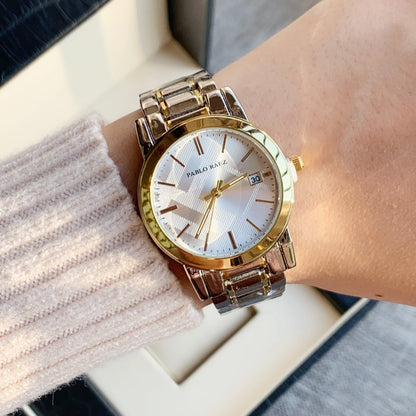 PABLO RAEZ New Creative Women Clocks Top Fashion Popular Quartz Lady Dress Watch Relogio Feminino Steel Wristwatches Reloj Mujer