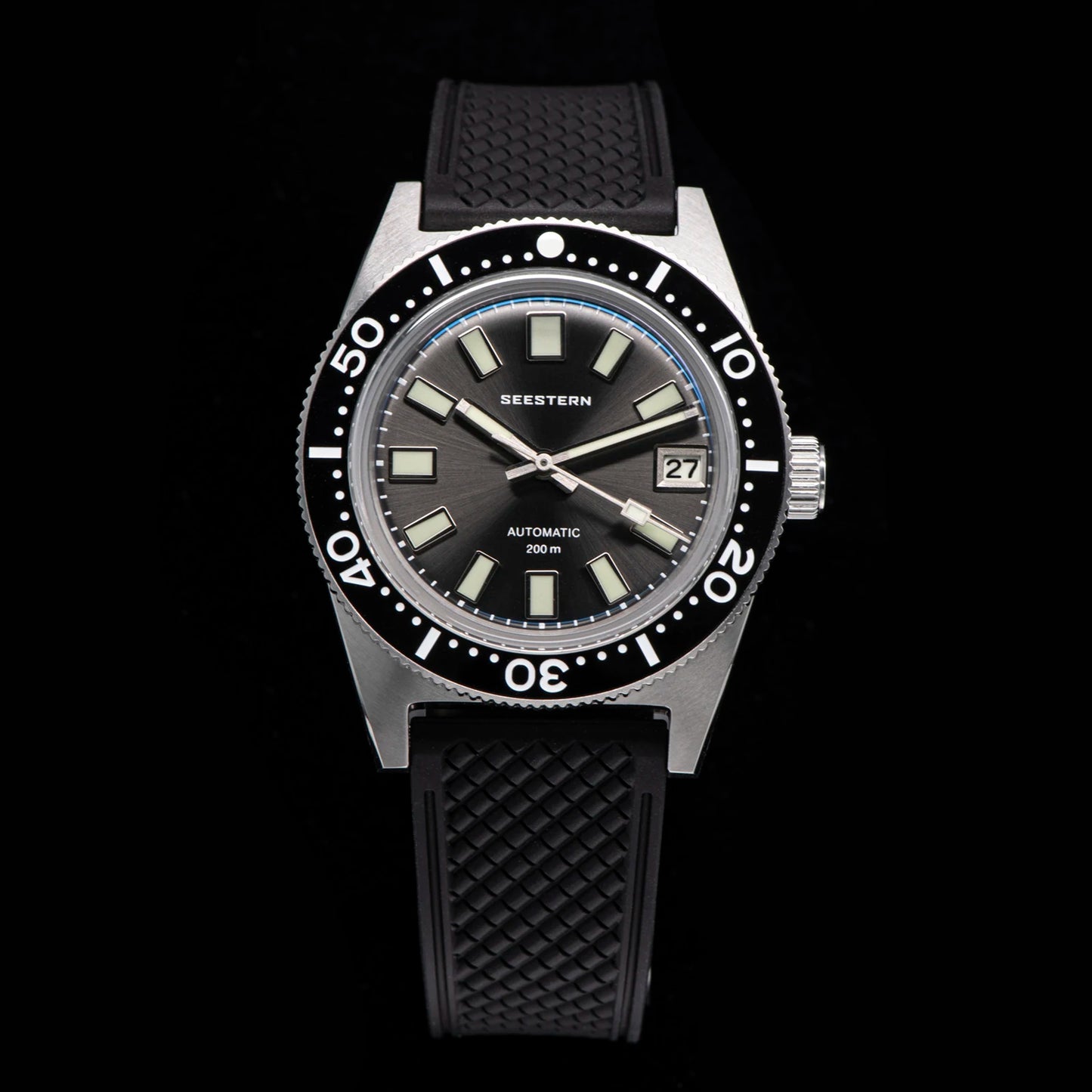 SEESTERN 62MAS Diving Watch Men Automatic Mechanical Wristwatch Luminous Bezel Waterproof NH35 Movement Sapphire Glass Bracelet