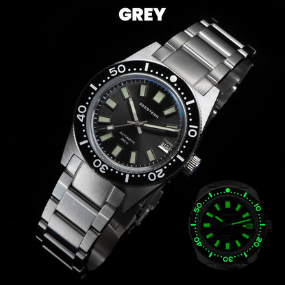 SEESTERN 62MAS Diving Watch Men Automatic Mechanical Wristwatch Luminous Bezel Waterproof NH35 Movement Sapphire Glass Bracelet
