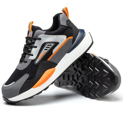 MJYTHF Men Work & Safety Boots With Steel Head Cap Work Sneakers Indestructible Shoes Anti-puncture Safety Shoes Plus Size 49