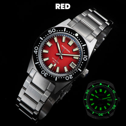 SEESTERN 62MAS Diving Watch Men Automatic Mechanical Wristwatch Luminous Bezel Waterproof NH35 Movement Sapphire Glass Bracelet