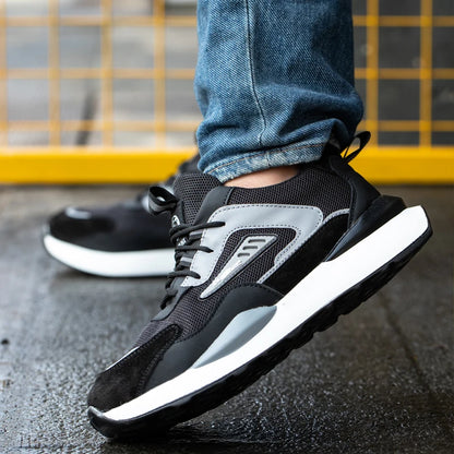 MJYTHF Men Work & Safety Boots With Steel Head Cap Work Sneakers Indestructible Shoes Anti-puncture Safety Shoes Plus Size 49