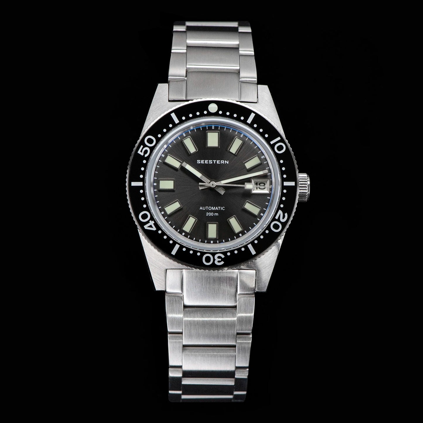 SEESTERN 62MAS Diving Watch Men Automatic Mechanical Wristwatch Luminous Bezel Waterproof NH35 Movement Sapphire Glass Bracelet