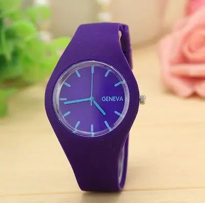 Geneva Women Watches Fashion Casual Sport Colorful Jelly Watches Silicone Band Quartz Wristwatches Girl Cheap Price Dropshipping