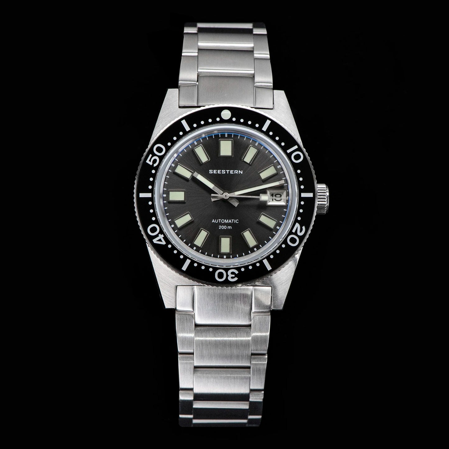 SEESTERN 62MAS Diving Watch Men Automatic Mechanical Wristwatch Luminous Bezel Waterproof NH35 Movement Sapphire Glass Bracelet