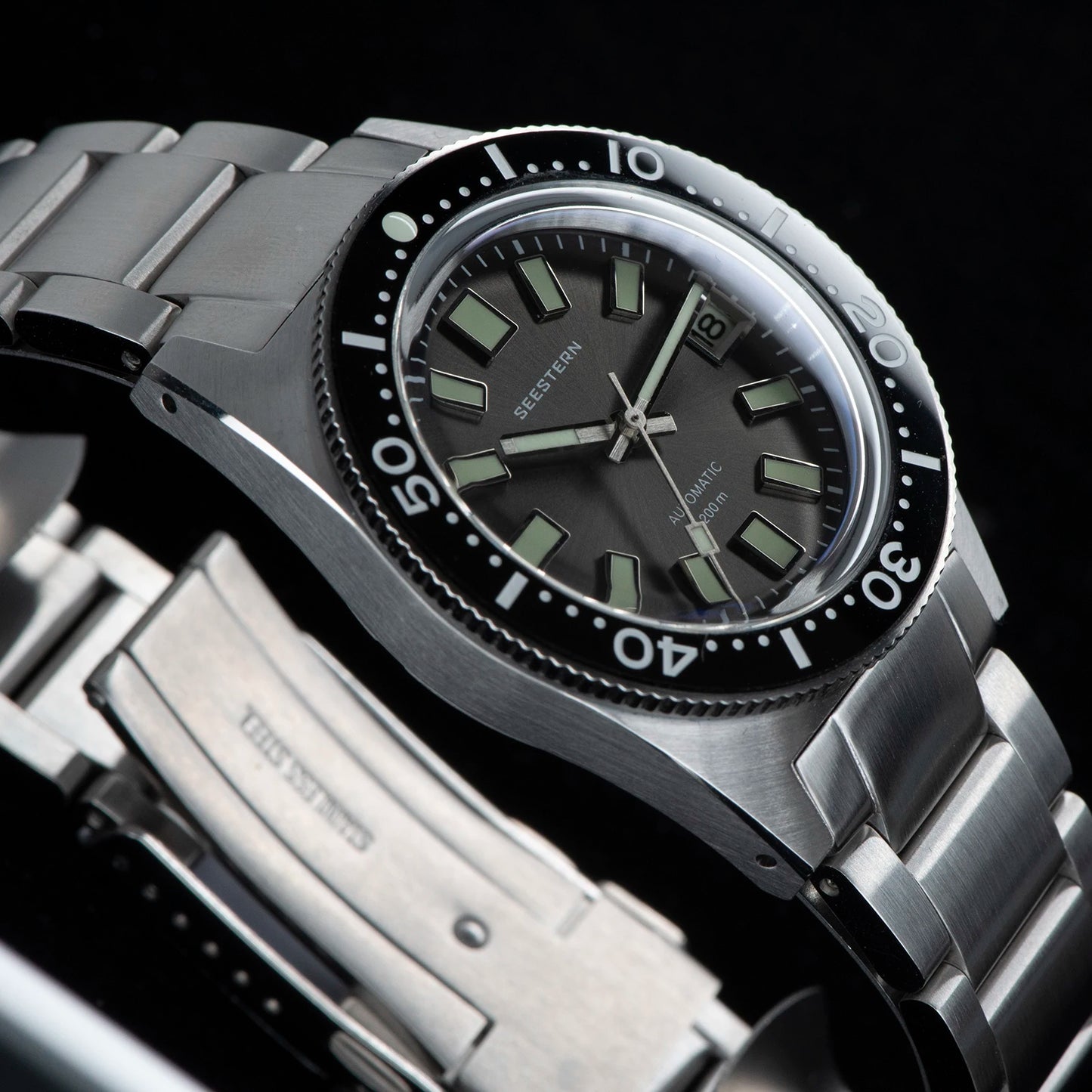 SEESTERN 62MAS Diving Watch Men Automatic Mechanical Wristwatch Luminous Bezel Waterproof NH35 Movement Sapphire Glass Bracelet