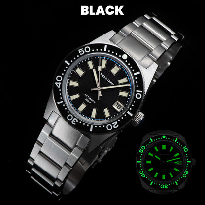 SEESTERN 62MAS Diving Watch Men Automatic Mechanical Wristwatch Luminous Bezel Waterproof NH35 Movement Sapphire Glass Bracelet