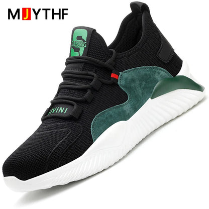 MJYTHF Men Work & Safety Boots With Steel Head Cap Work Sneakers Indestructible Shoes Anti-puncture Safety Shoes Plus Size 49