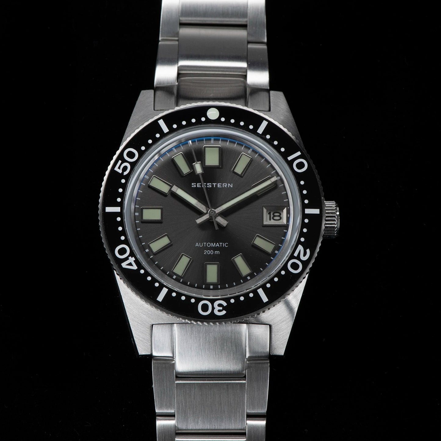 SEESTERN 62MAS Diving Watch Men Automatic Mechanical Wristwatch Luminous Bezel Waterproof NH35 Movement Sapphire Glass Bracelet