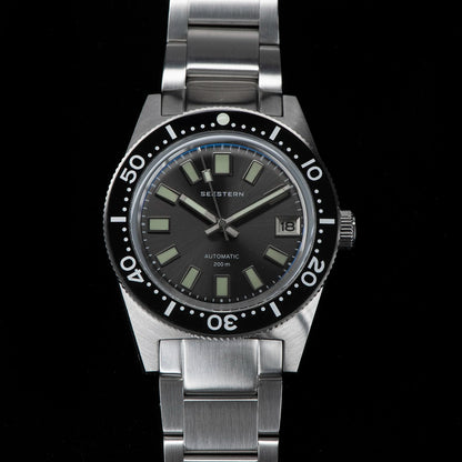 SEESTERN 62MAS Diving Watch Men Automatic Mechanical Wristwatch Luminous Bezel Waterproof NH35 Movement Sapphire Glass Bracelet