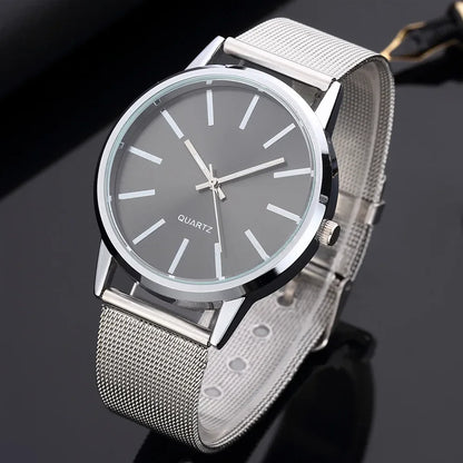 Fashion Women Watches Luxury Metal Analog Quartz Wristwatch Sliver Mesh Belt Simple Elegant Ladies Watch Relogio Feminino