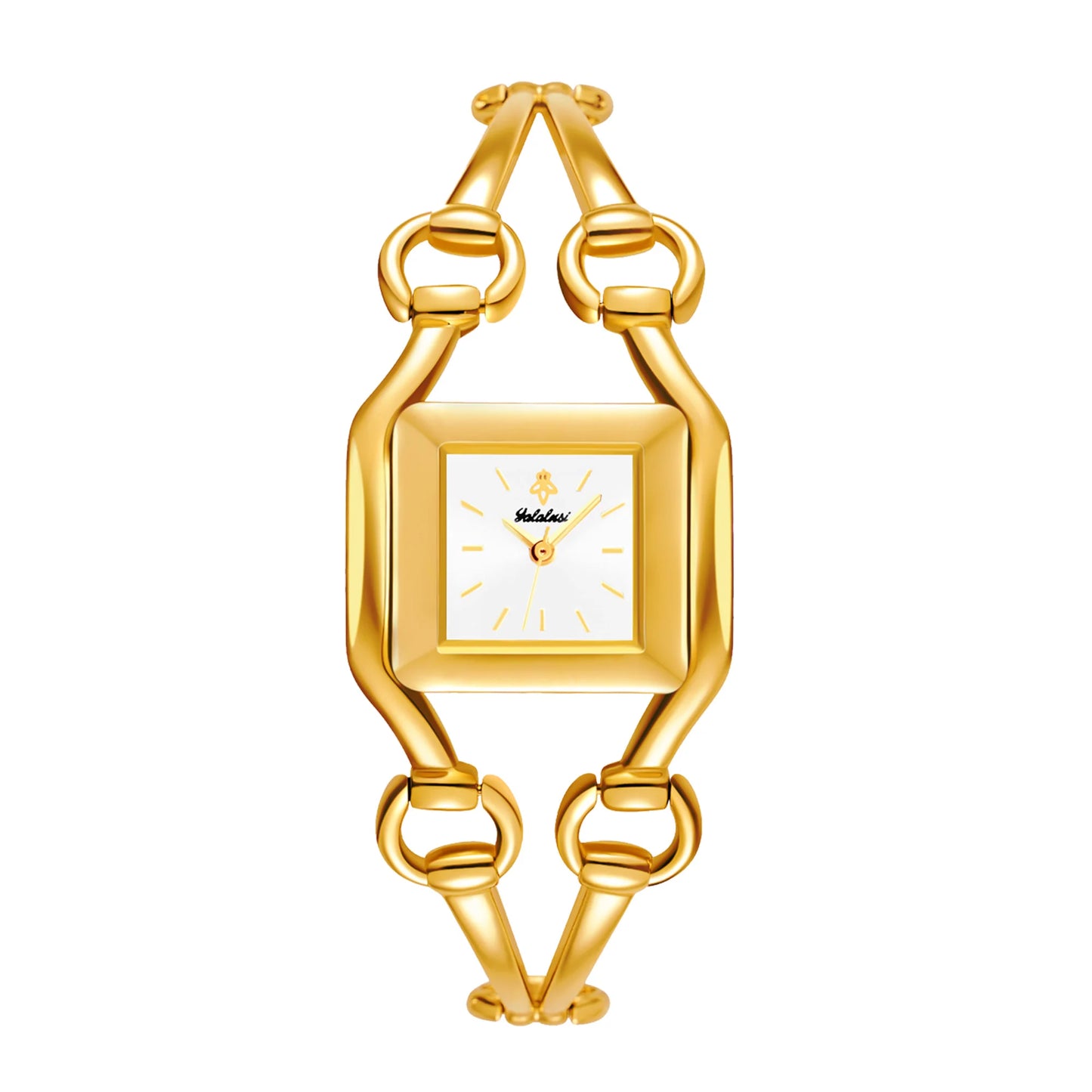 YaLaLuSi Newest Ladies Quartz Watches Women's Small Watches Luxury Casual Fashion Bracelet Including Tools Gold-Green