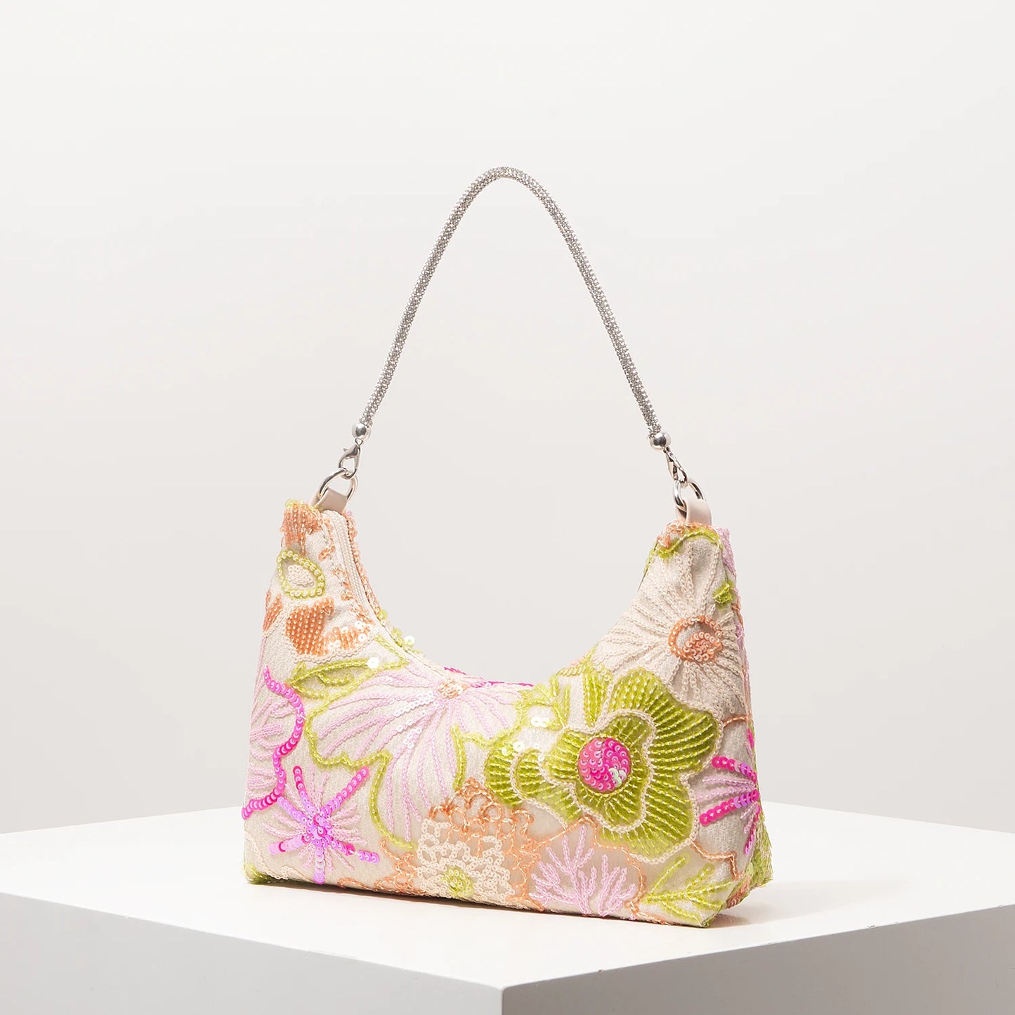 Floral Bag，Bridal Patry，Sequin Bag，Premium Style  Shoulder Bag For Women，Prom Accessories，Wedding Items，Bag For Women Elegant