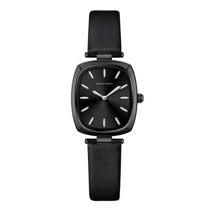 2024 New Womens Watch Hannah Martin Original Leather Rose Gold Simple Quartz Watch Top Brand 3Bar Waterproof Fashion Women Watch