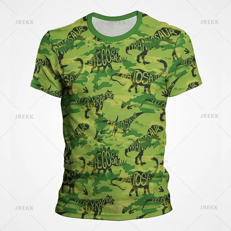 Camouflage T-Shirt Men Clothes Outdoor Fashion Casual O Neck Short Sleeve Tee Summer Streetwear Oversized Sport Military T Shirt