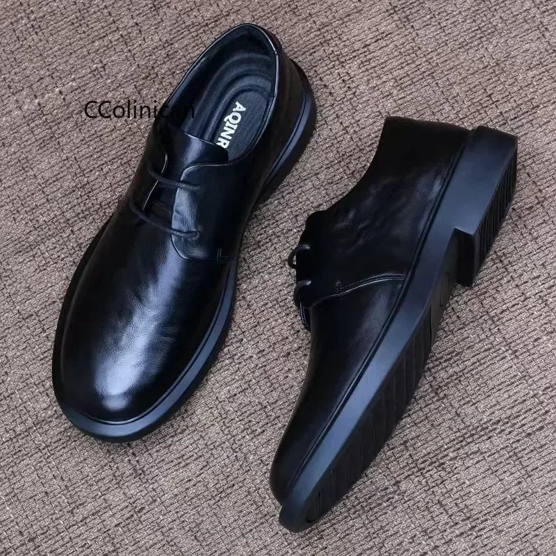 Handmade New British Classic Business Causal Leather Shoes For Men's Black Hombre Daily Teenagers Dress Banquet Ceremony Loafers