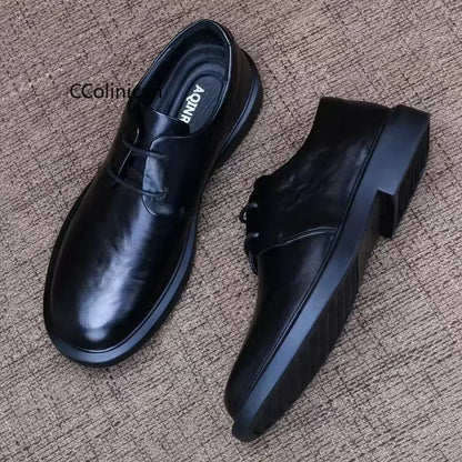 Handmade New British Classic Business Causal Leather Shoes For Men's Black Hombre Daily Teenagers Dress Banquet Ceremony Loafers