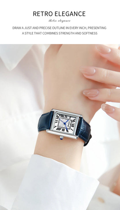 New Elegant Watches for Women and Men Fashion Leather Strap Waterproof Quartz Wristwatches Couple's Watches Gifts Drop Shipping