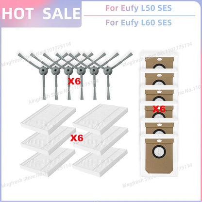 Fit For Eufy Clean L50, L50 SES, L60, L60 SES, L60 Hybrid, G50, G50 Hybrid Accessories Parts Roller Side Brush Filter Dust Bag