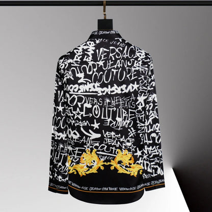 Hot men's shirt 3D printed pattern men's shirt long-sleeved lapel single-breasted fashion casual design slim body large size 6xl