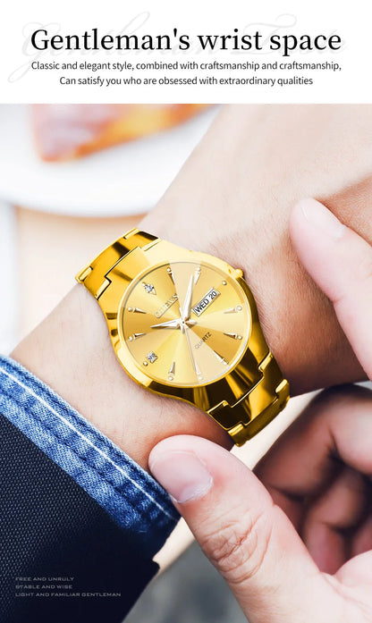 OLEVS 8697 Luxury Elegant Quartz Women's Watch Tungsten Steel Strap Fashion Waterproof Calendar Diamond dial Women's Watch