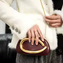 Designer Luxury Box Clutch Bag Vintage Women's Leather Shoulder Handbag Gold Closure Lady Evening Wedding Purse Female Wallets