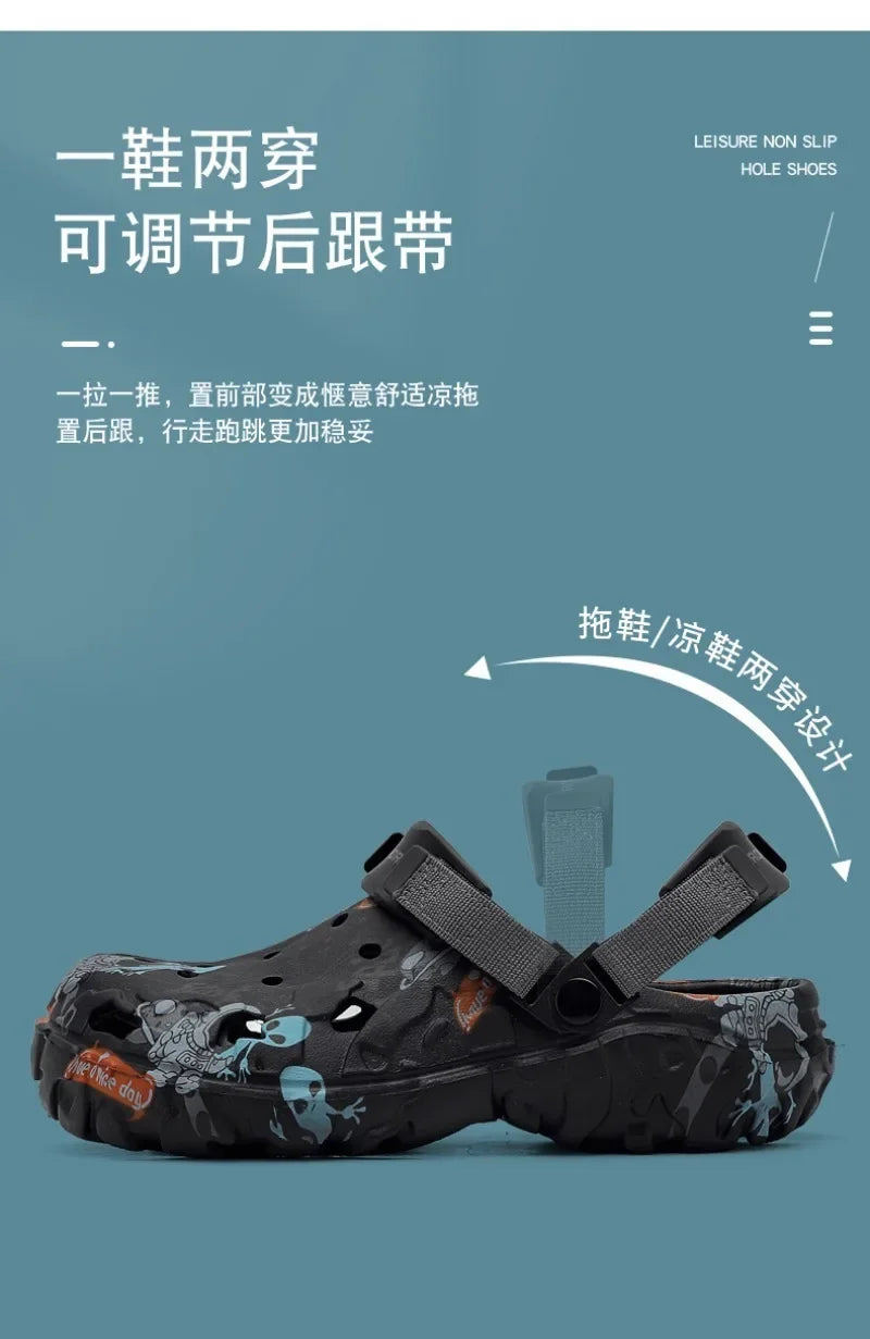 Plus Size 46 47 Men's Summer Clogs Sandals Eva Slippers Men Fashion New Flat Sandals Men Women Leisure Slides Men Casual Shoes