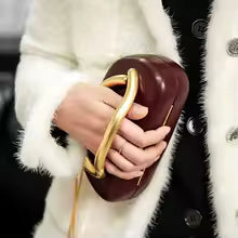 Designer Luxury Box Clutch Bag Vintage Women's Leather Shoulder Handbag Gold Closure Lady Evening Wedding Purse Female Wallets