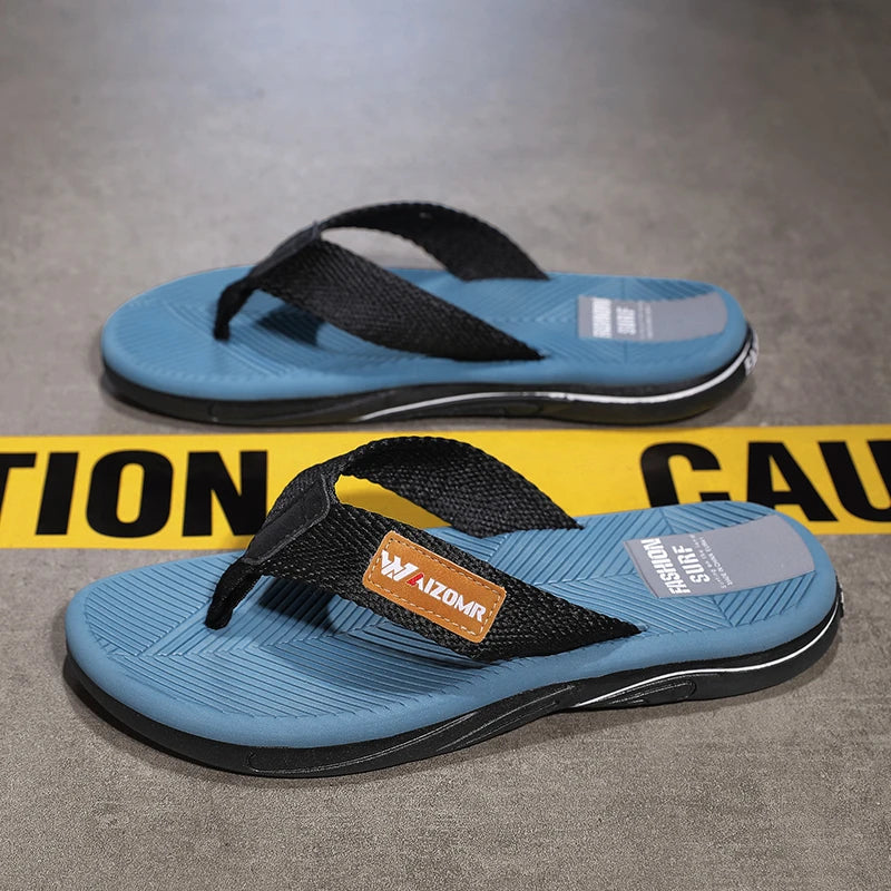 2023 Summer Flip Flops Men Beach Sandals Anti-slip Breathable Casual Men Beach Slippers Outdoor Big Size 45