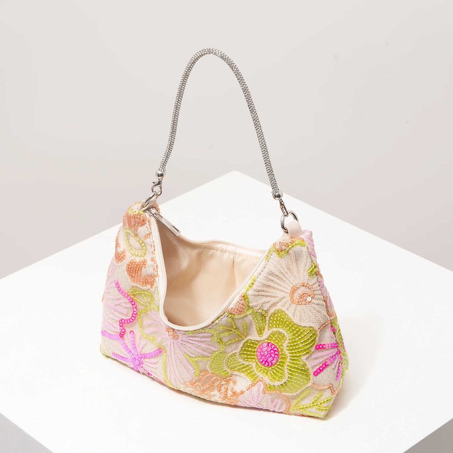 Floral Bag，Bridal Patry，Sequin Bag，Premium Style  Shoulder Bag For Women，Prom Accessories，Wedding Items，Bag For Women Elegant